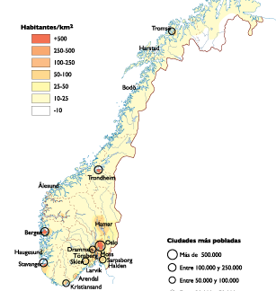Norway Population eps map vector