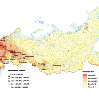 Russia Population eps map vector