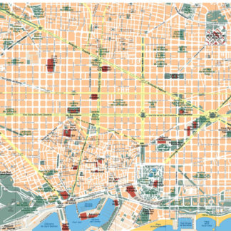 Barcelona Illustrator eps map vector