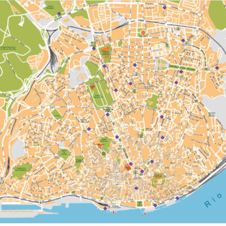 Lisboa Illustrator eps map vector